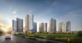 12월 둘째 주 수도권과 지방 주요 도시에서 1800가구 규모의 청약 접수를 시작한다. 사진은 e편한세상 내포 에듀플라츠 투시도. /사진=DL이앤씨