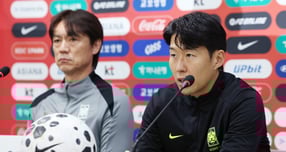 한국 축구대표팀이 다가오는 2026 국제축구연맹(FIFA) 북중미월드컵 조별리그 경기에서 날씨와 이동거리 등에 대한 이점을 안고 경기에 임할 예정이다. 사진은 지난 17일 손흥민이 가나와의 A매치 평가전을 앞두고 서울 마포구 서울월드컵경기장에서 열린 기자회견에서 취재진의 질문에 답하는 모습. /사진=뉴시스