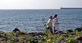 월요일인 오늘 아침 최저기온은 -3∼7도, 낮 최고기온은 5∼11도로 평년 수준을 유지하겠다. 사진은 전날 오전 제주 서귀포시 법환동 올레7코스에서 관광객들이 산책하는 모습. /사진=뉴시스