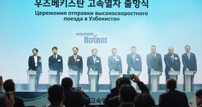 현대로템, 'K고속철 최초 수출' 우즈벡 고속열차 7량 인도