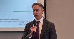  JP모간운용이 11일 장기 자본시장 가정을 발표하며 포트폴리오 다각화의 중요성을 강조했다. 사진은 캐리 크레이그 JP모간 글로벌마켓전략가. /사진=이동영 기자