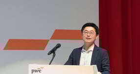 지난 11일 서울 용산구 삼일PwC 본사 2층에서 열린 &#039;에너지전환 시대, LNG의 재발견&#039; 세미나에서 한정탁 삼일PwC 에너지트랜지션 플랫폼 공동 리더가 발언을 하고 있다./사진=삼일PwC