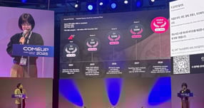 12일 경기도 내 한 기업이 글로벌 스타트업 페스티벌 &#039;컴업&#039;과 연계한 &#039;인베스트 경기&#039; 투자유치 유망기업 투자설명회에서 자산의 제품을 소개하고 있다. /사진제공=경기도 