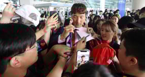 사진은 2018 러시아월드컵 조별리그 F조 3차전서 독일을 2-0으로 이기고 조 3위를 기록한 대한민국 축구대표팀 정우영이 29일 오후 인천국제공항 제2여객터미널을 통해 귀국하고 있는 모습./사진=머니투데이 