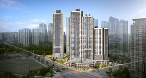 DL이앤씨가 경기 화성시 오산동에 공급하는 'e편한세상 동탄역 어반원'의 주거형 오피스텔 분양이 시작된다. 사진은 e편한세상 동탄역 어반원 투시도. /사진 제공=DL이앤씨