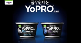 풀무원다논이 글로벌 유제품 기업 다논(Danone)의 고함량 프로틴 요거트 브랜드 '요프로'(YoPRO)를 국내에 공식 론칭한다. /사진=풀무원