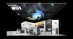 현대위아가 세계 최대 기술전시회에서  미래 모빌리티 기술을 대거 공개한다. 사진은 내년1월 미국 라스베가스 컨벤션센터(LVCC)에서 열리는 'CES 2026'에서의 현대위아 부스 조감도. /사진=현대위아