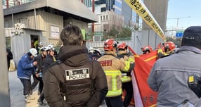 서울 여의도 신안산선 공사 현장에서 철근이 무너지는 사고가 발생해 최소 2명이 다쳤다. 사진은 여의도 신안산선 공사 현장. /사진=뉴스