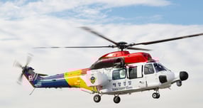 한국항공우주산업(KAI)가 지난 15일과 17일 해양경찰청, 국립공원공단과 수리온 다목적 헬기 1대 납품 계약을 각각 체결했다. 사진은 해양경찰 헬기. /사진=KAI