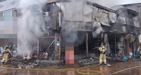 전남 영암군의 한 중식당에서 20일 오전 화재가 발생해 식당이 전소됐다. /사진=영암소방서