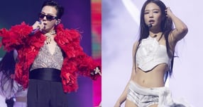  '2025 MMA(Melon Music Awards·멜론뮤직어워드)' 대상의 영예는 가수 지드래곤과 제니가 안았다. 사진은 가수 지드래곤괴(왼쪽) 제니 모습. /사진=MMA 2025 