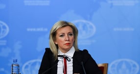 러시아 외교부가 한국과 북한 비핵화에 대해 논의한 적 없다고 강조했다. 사진은 마리야 자하로바 러시아 외무부 대변인이 지난 1월14일 러시아 모스크바에서 열린 기자회견에 참석한 모습. /사진=로이터  