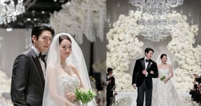  배우 신민아와 김우빈의 결혼식 본식 사진이 공개됐다. /사진=에이엠엔터테인먼트 제공