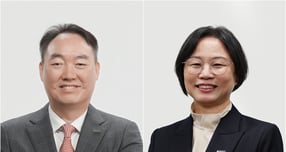 보령이 임원 인사를 단행했다. 사진은 부사장으로 승진한 정웅제 영업부문장(왼쪽)과 박경숙 생산품질부문장. /사진=보령