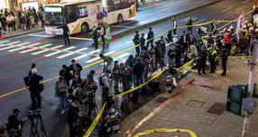 타이완 타이베이 흉기 난동 사건 이후 일부 지역에서 모방 범죄가 발생하고 있다. 사진은 지난 19일(현지시각) 타이완 타이베이에서 한 남성이 흉기 난동을 벌인 사건 현장의 모습. /사진=로이터