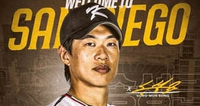 메이저리그(MLB) 샌디에이고 파드리스가 송성문과 4년 계약을 체결했다고 밝혔다. 사진은 샌디에이고가 발표한 송성문 입단 관련 모습. /사진=샌디에이고 SNS 캡처 
