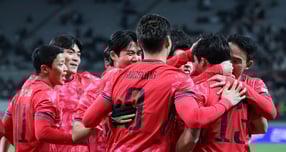 홍명보 감독이 이끄는 한국 축구대표팀이 국제축구연맹랭킹 22위로 2025년을 마쳤다. 사진은 지난달 18일 서울 월드컵경기장에서 열린 가나와의 평가전에 나선 한국 축구대표팀의 모습. /사진=뉴스