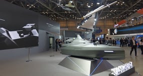 LIG넥스원이  올해 국제해양방위산업전 MADEX2025 현장에서 선보인 '해검-X'. /사진=LIG넥스원