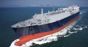 삼성중공업이 건조한 LNG운반선의 모습. /사진=삼성중공업