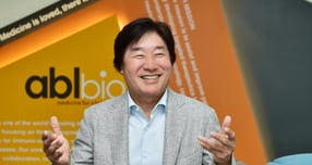 에이비엘바이오가 올해 대규모 기술이전 계약을 잇따라 따냈다. 사진은 이상훈 에이비엘바이오 대표. /사진=임한별 기자