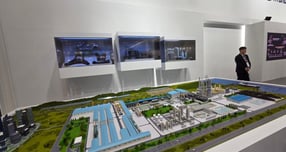 사진은 지난 4일 경기 고양시 킨텍스에서 열린 세계 수소박람회('WHE 2025') 현대자동차그룹 부스에 전시된 현대제철 루이지애나 제철소 모형도./사진=김대영 기자