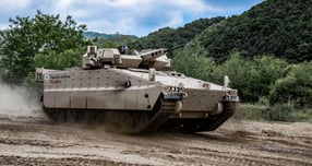 한화에어로스페이스의 레드백 보병전투장갑차. /사진=한화