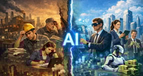 인공지능(AI)의 급속한 발달로 일자리 시장에도 지각변동이 일어나고 있다. AI 활용 여부에 따라 고용 안정성·소득 여건 등에서 격차가 벌어질 수 있다는 우려다. /사진=챗GPT