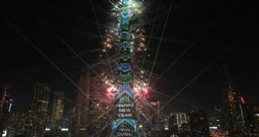 2010년 1월4일(이하 현지시각) 아랍에미리트 두바이에 세계에서 제일 높은 건물 부르즈 할리파가 오픈했다. 사진은 지난해 1월1일 새해맞이 행사가 열린 부르즈 할리파의 모습. /사진=로이터 