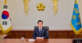 이재명 대통령이 청와대에서 2026년 신년사를 발표하고 있다. /사진=청와대 제공