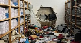 독일 은행에서 대형 드릴로 벽을 뚫고 현금 등을 훔쳐 달아난 사건이 발생했다. /사진=뉴시스