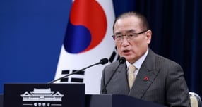 위성락 청와대 국가안보실장이 중국과 대만의 양안 문제에 대한 입장을 발표했다. 사진은 2일 청와대 춘추관에서 브리핑을 진행 중인 위성락 국가안보실장. /사진=뉴시스