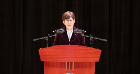 2일 대구 본사 국제회의장에서 열린 2026년 시무식에서 최연혜 가스공사 사장이 2026년 신년사를 발표하고 있다./사진=한국가스공사
