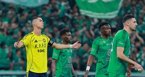 호날두가 침묵한 가운데 알나스르는 2-3 패했다. /사진=로이터