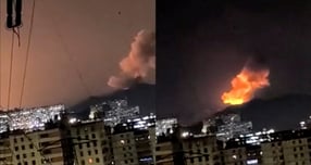 베네수엘라 현지 공습 이후 불기둥이 치솟고 연기가 뒤덮였다. /사진=로이터