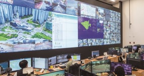 고양시 전역의 상황 정보가 실시간으로 펼쳐지는 고양 스마트시티센터 관제실. /사진제공=고양특례시