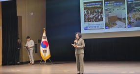 김보라 안성시장이 6일 평생학습관에서 2026년 신년 언론 브리핑을 하고 있다. /사진=김동우 기자