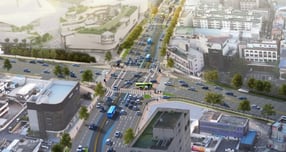 전주시 덕진구 옛종합경기장 교차로 1단계 BRT 조감도./사진제공=전주시