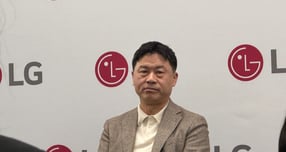 7일(현지시각) 미국 라스베이거스에서 열린 기자간담회에서 류재철 LG전자 CEO가 답변하는 모습. /사진=정연 기자