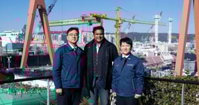 (왼쪽부터) 최한내 HD한국조선해양 기획부문장, 라자(T.R.B Rajaa) 타밀나두 주 산업부 장관. /사진=HD현대