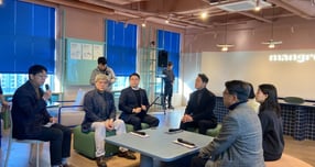 매입임대주택업계는 정부에 규제의 정책 일관성을 요청하고 기존 수준으로 완화를 요구했다. 사진은 8일 간담회에서 업계 활성화 방안을 논의 중인 오세훈 서울시장과 업계 관계자들. /사진=최성원 기자