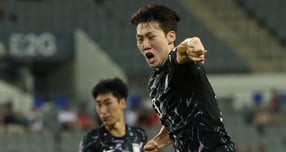 강상윤이 K리그 선수 중 시장가치 평가 1위에 올랐다. 사진은 지난해 7월 경기 용인 미드스타디움에서 열린 2025 동아시아축구연맹(EAFF) E-1 챔피언십 경기에 출전한 강상윤. /사진=뉴스