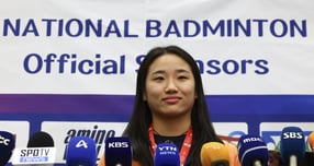 안세영이 올해 첫 세계대회 우승에 한걸음 다가섰다. 사진은 지난해 12월 대회를 마친 후 귀국해 인터뷰하는 안세영. /사진=뉴시스