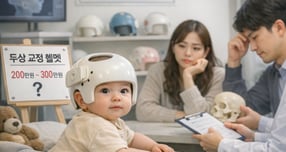 아기 머리 모양을 교정해 준다는 이른바 '두상 교정 헬멧'이 개당 200만~300만원에 달하는 고가임에도 빠르게 확산하고 있다. 사진은 기사 내용과 무관한 이미지. /사진=AI 생성 이미지