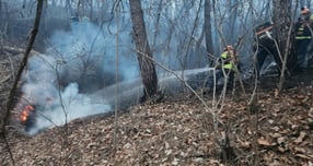 10일 경북 의성군 야산에서 발생한 산불의 주불이 진화됐다. 사진은 이날 발생한 산불을 진화하는 소방대원의 모습. /사진=뉴스1  