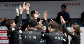 사진은 프로당구 팀리그 정규리그 우승을 확정한 SK렌터카. /사진=뉴시스(PBA 제공)/사진=