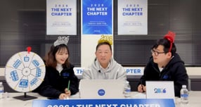 사진은 타운홀 미팅을 진행하는 김병철(가운데) 한양증권 대표. /사진=한양증권