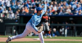 앤서니 베네시아노가 텍사스 레인저스와 마이너리그 계약을 해지하고 아시아 무대에 도전한다. 사진은 캔자스시티 로열스에서 활약한 베네시아노. /사진=로이터