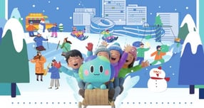 오는 2월까지 경기도담뜰 광장에 운영하는 '겨울 눈밭 놀이터' 개장 안내. /사진제공=경기도