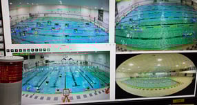  화성국민센터 수영장에 도입된 인공지능(AI)기반 안전관리 시스템. /사진제공=화성도시공사