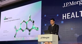 서진석 셀트리온 대표가 13일(현지시각) 미국 샌프란시스코 'JP모건 헬스케어 콘퍼런스' 메인트랙 발표를 진행했다. 사진은 이날 행사에서 발표를 진행하는 서 대표. /사진=셀트리온